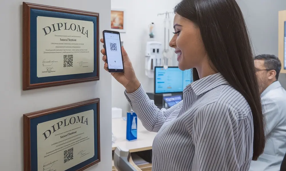 Lectura codigo qr en certificado zerti